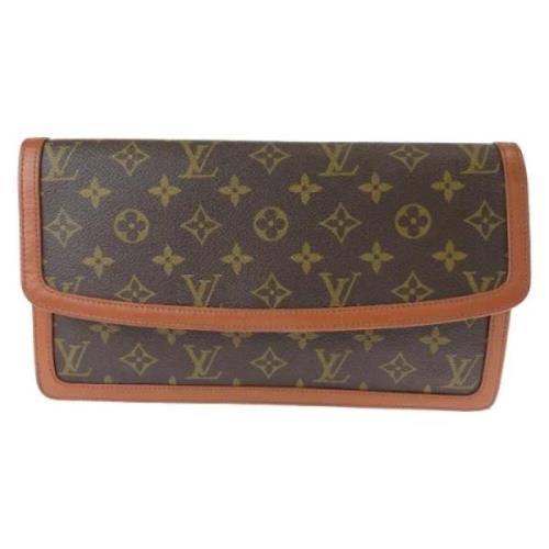 Pre-owned Canvas clutches Louis Vuitton Vintage , Brown , Dames