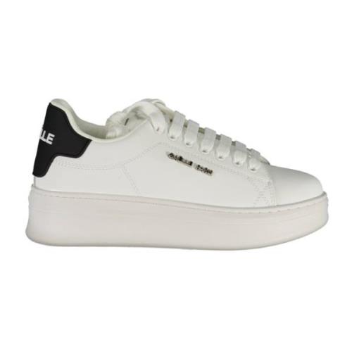 Sportieve Vetersneakers Wit Contrast Logo Gaëlle Paris , White , Dames