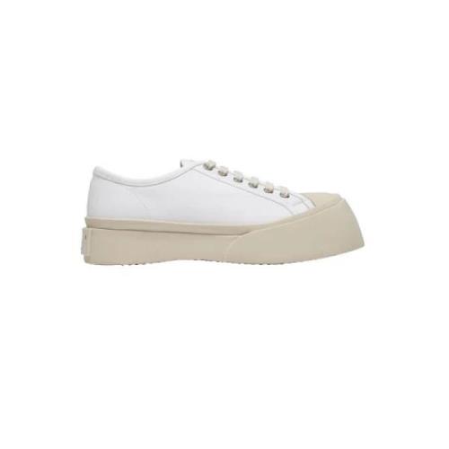 Leather sneakers Marni , White , Dames