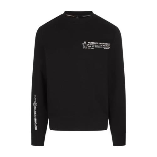 Outdoor Crew-Neck Sweatshirt Zwart Moncler , Black , Heren