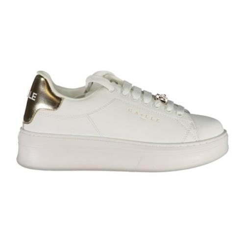 Sportieve Vetersneakers Wit Contrast Logo Gaëlle Paris , White , Dames