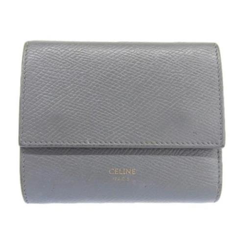 Pre-owned Leather wallets Celine Vintage , Gray , Dames