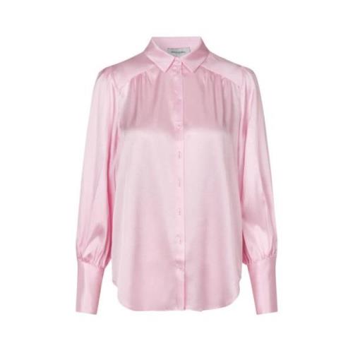 Zijden Stretch Blouse - Balletstijl Dea Kudibal , Pink , Dames