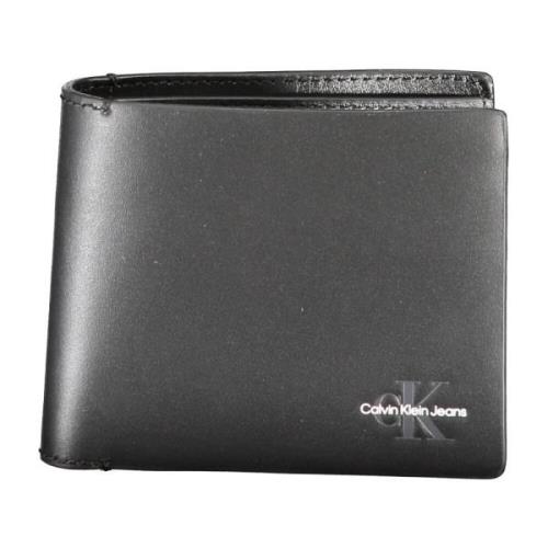 Heren Portemonnee Zwart Dubbele Kaartsleuven Calvin Klein , Black , He...