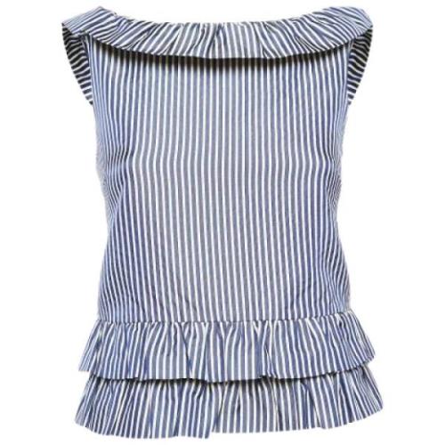 Pre-owned Fabric tops Dior Vintage , Blue , Dames