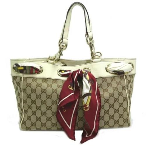 Pre-owned Canvas gucci-bags Gucci Vintage , Beige , Dames