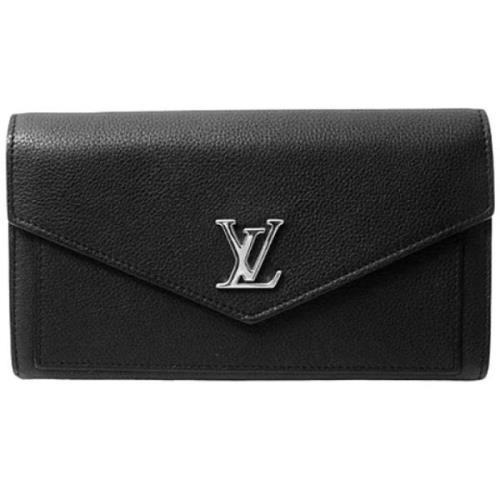 Pre-owned Leather wallets Louis Vuitton Vintage , Black , Dames