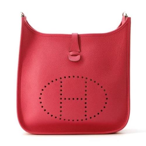 Pre-owned Leather shoulder-bags Hermès Vintage , Red , Dames