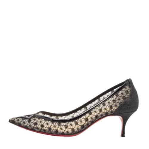 Pre-owned Lace heels Christian Louboutin Pre-owned , Black , Dames