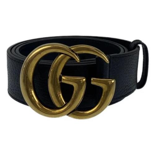 Pre-owned Leather belts Gucci Vintage , Black , Dames