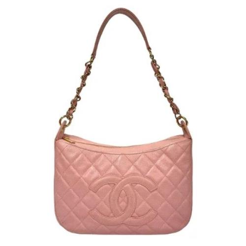 Pre-owned Leather crossbody-bags Chanel Vintage , Pink , Dames