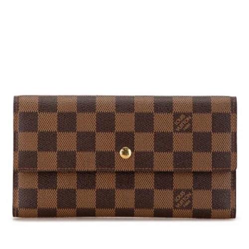 Pre-owned Canvas wallets Louis Vuitton Vintage , Brown , Dames