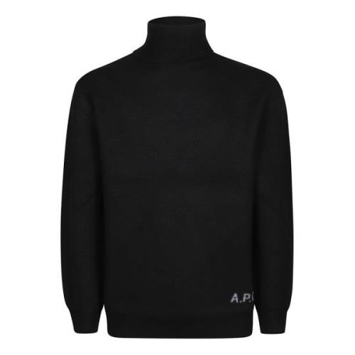 Turtle Neck Sweater A.p.c. , Black , Heren