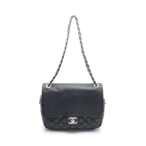 Pre-owned Leather chanel-bags Chanel Vintage , Black , Dames