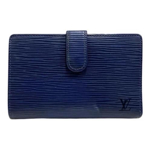 Pre-owned Leather wallets Louis Vuitton Vintage , Blue , Dames