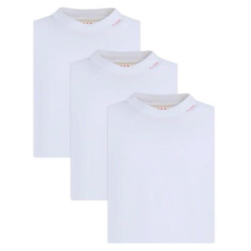 Witte T-shirt 3-pack Marni , White , Heren