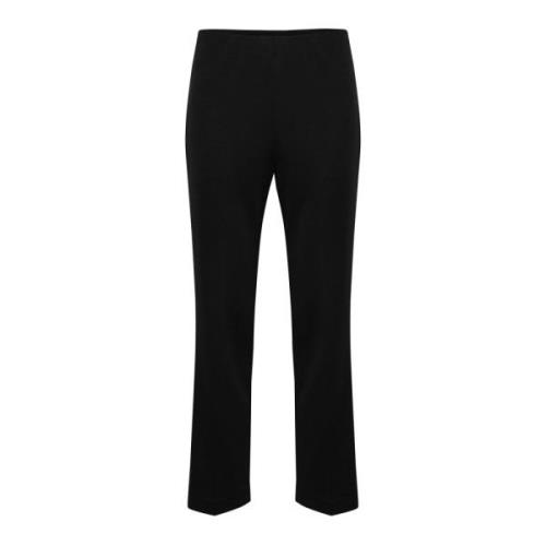 Cropped Elastische Taille Broek Zwart Saint Tropez , Black , Dames