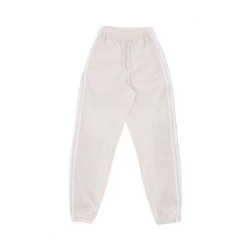 Klassieke Poplin Track Broek in Wit Adidas , White , Dames