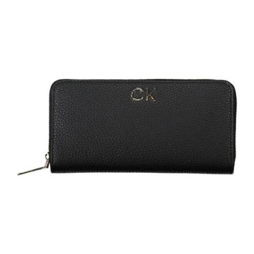 Damesportemonnee Zwart Rits Munt Kaart Calvin Klein , Black , Heren