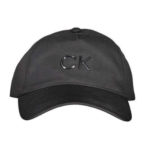 Zwarte Dames Visor Hoed met Logo Calvin Klein , Black , Unisex