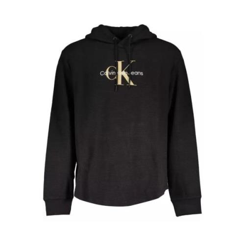 Geborduurde Hoodie Calvin Klein , Black , Heren