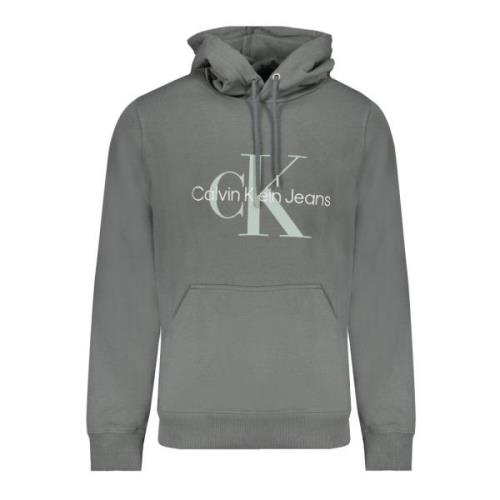 Groene hoodie met contrastdetails Calvin Klein , Green , Heren