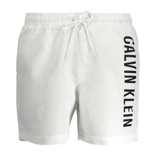 Heren Zwemboxer Wit Calvin Klein , White , Heren