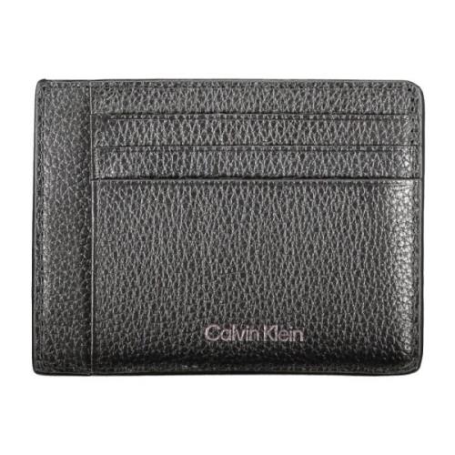 Heren Portemonnee Zwart met Muntvak Calvin Klein , Black , Unisex