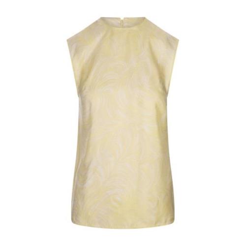 Gele Mouwloze Top van Zijde Stella McCartney , Yellow , Dames