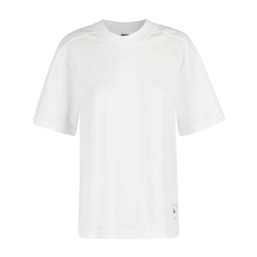 Casual Loose Fit T-Shirt Adidas by Stella McCartney , White , Dames