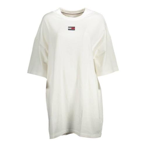 Sportieve witte jurk met korte mouwen Tommy Hilfiger , White , Dames