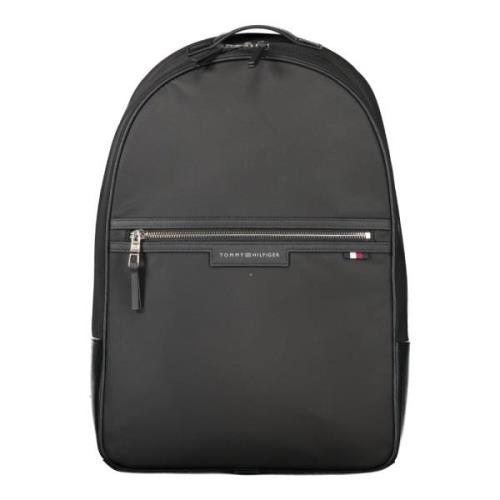 Heren Rugzak Zwart Laptopvak Tommy Hilfiger , Black , Heren