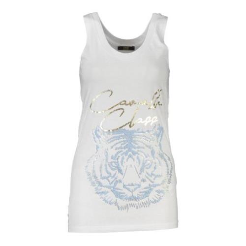 Dames Tanktop Wit Ronde Hals Cavalli Class , White , Dames