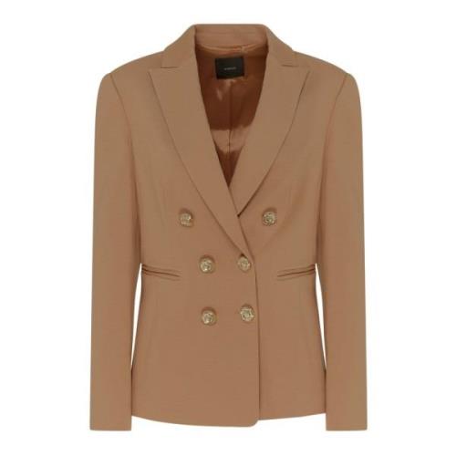 Bruine Double-Breasted Blazer Pinko , Brown , Dames