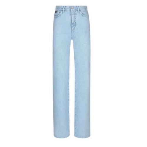 Klassieke Straight Fit Denim Jeans Dolce & Gabbana , Blue , Dames