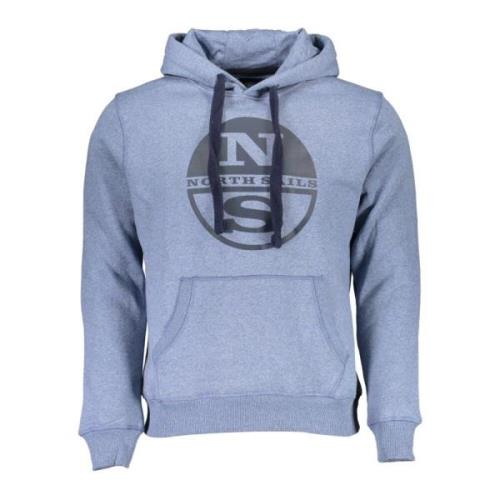 Blauwe hoodie met centrale zak North Sails , Blue , Heren