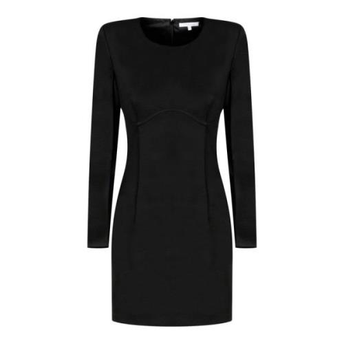 Zwarte Bodycon Jurk met Merklogo Patrizia Pepe , Black , Dames