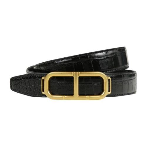 Leren Riemencollectie Tom Ford , Black , Heren