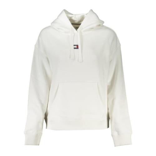 Witte hoodie met logo-applicatie Tommy Hilfiger , White , Dames