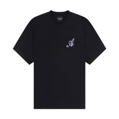 Zwart Geborduurd T-shirt Axel Arigato , Black , Heren