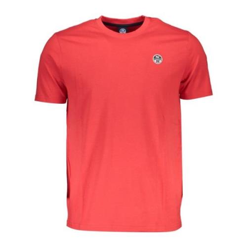 Rode T-shirt met korte mouwen en logo North Sails , Red , Heren