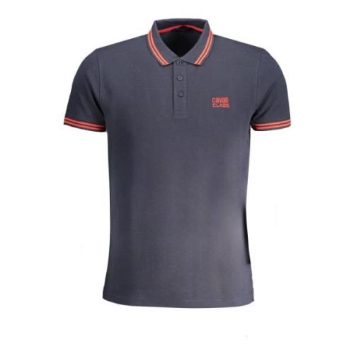 Blauw Polo Shirt Korte Mouw Heren Cavalli Class , Blue , Heren