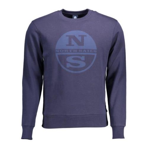 Blauwe Crewneck Sweatshirt met Lange Mouwen North Sails , Blue , Heren