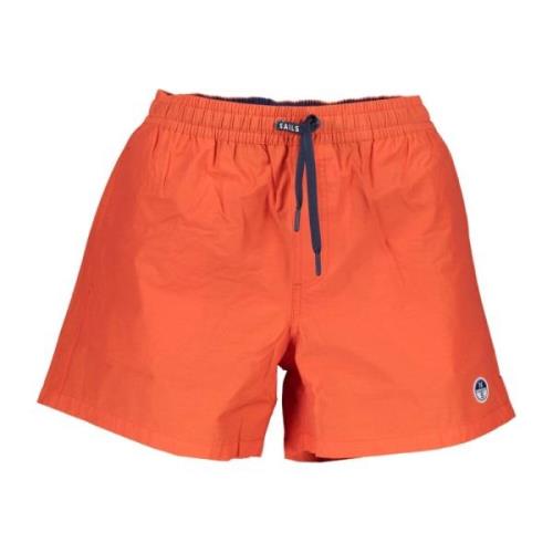 Oranje Zwemboxers met Contrastdetails North Sails , Orange , Heren