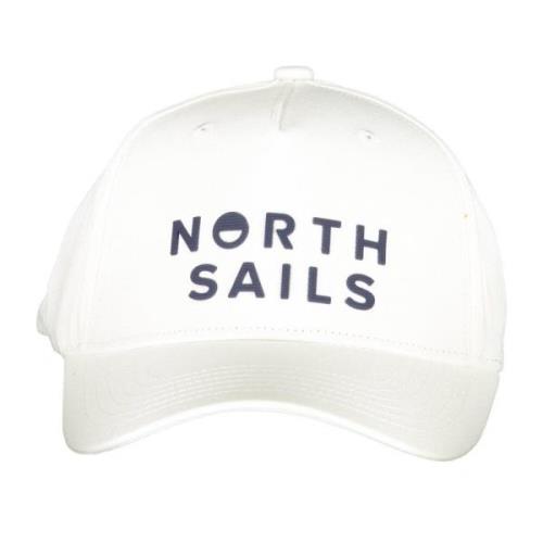 Witte Visor Pet met Logo Print North Sails , White , Heren