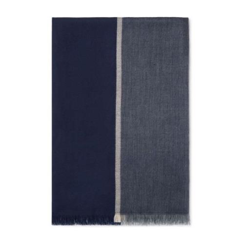 Luxe Blauwe Sjaal Brunello Cucinelli , Blue , Heren