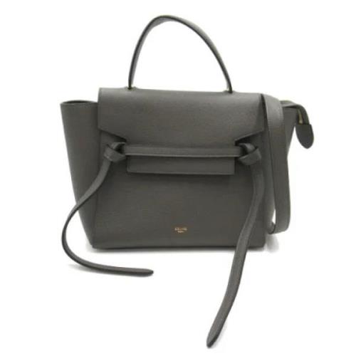 Pre-owned Leather celine-bags Celine Vintage , Gray , Dames