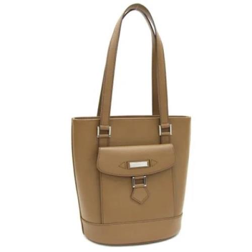 Pre-owned Leather handbags Burberry Vintage , Beige , Dames