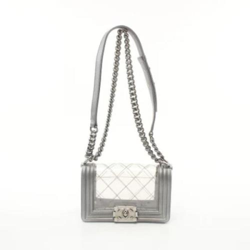 Pre-owned Leather chanel-bags Chanel Vintage , Gray , Dames