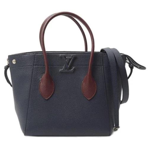 Pre-owned Leather totes Louis Vuitton Vintage , Blue , Dames